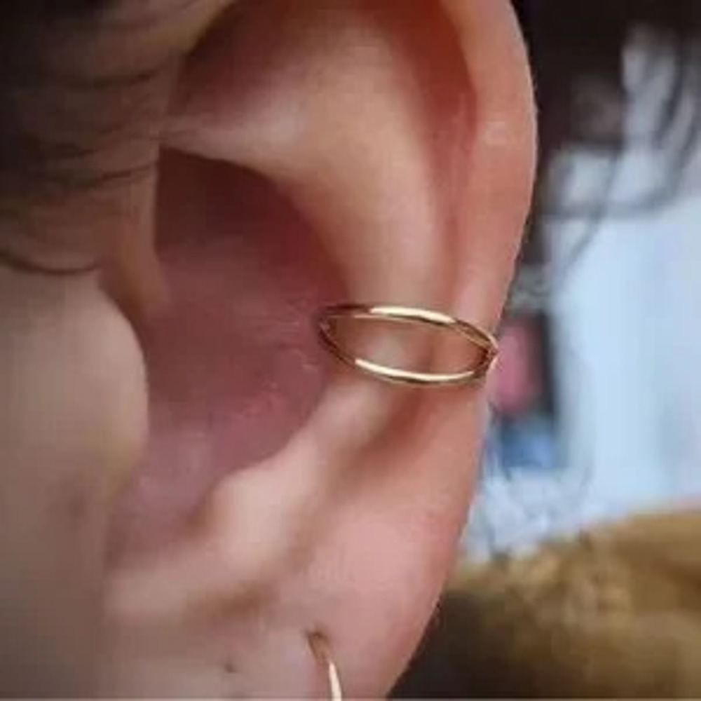 1PCS G23 Titanium Layered Conch in gold cartilage earring